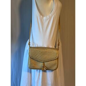 Vintage Gold Woven Purse